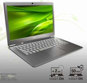 Acer Aspire S3 Ultrabook Core i5 Acer Green Instant On